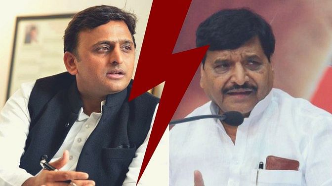 There’s more the feud between Akhilesh Yadav and Shivpal Yadav (Photo: Altered by  <b>The Quint</b>)