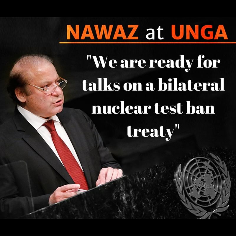 In the UN address, the Pakistani Prime Minister also made a bid for his country’s NSG membership.
