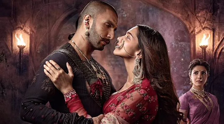 Ranveer Singh, Deepika Padukone and Priyanka Chopra in the film poster of Sanjay Leela Bhansali’s <i>Bajirao Mastani.</i> (Photo courtesy: EROS Now)