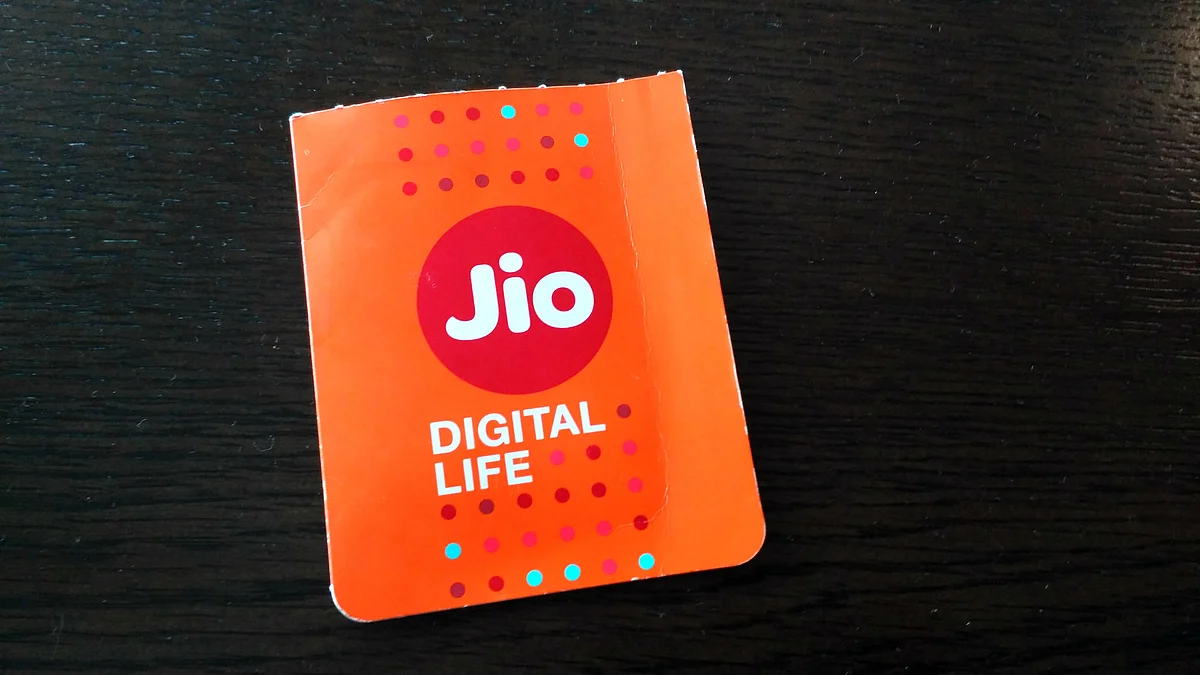 A Reliance Jio 4G SIM. 