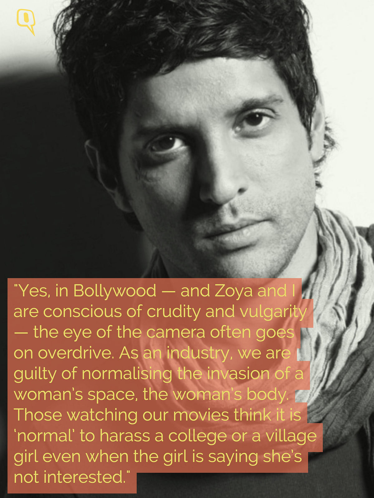 Farhan Akhtar points out the purpose of cinema as being more than just a form of entertainment.