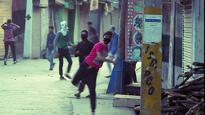 Stone pelting at Nowhata Chowk in Srinagar. Image used for representation.