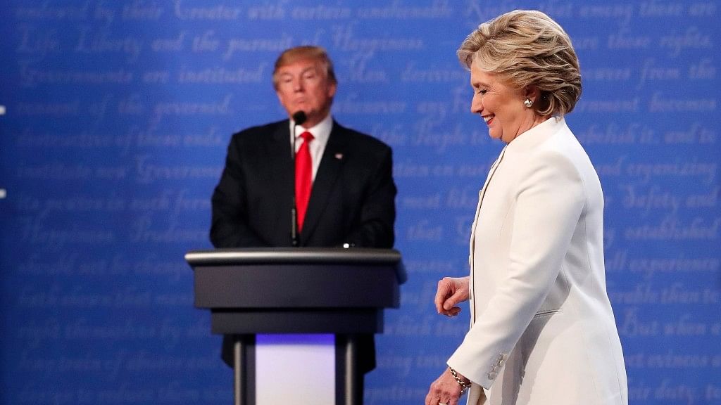 Donald Trump and Hillary Clinton at the final presidential debate. (Photo: Reuters)