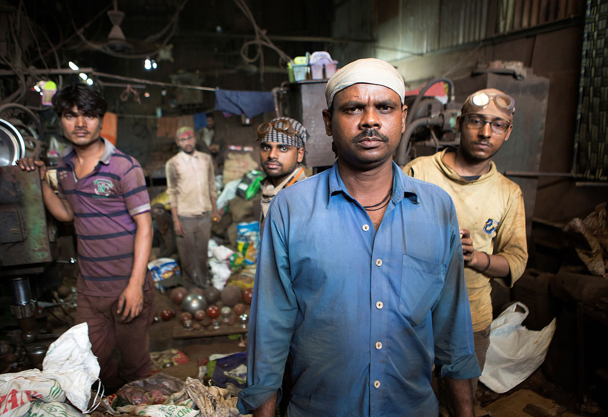 

Thousands of small businesses like this thrive in Dharavi with an annual turnover of $1 billion approximately.