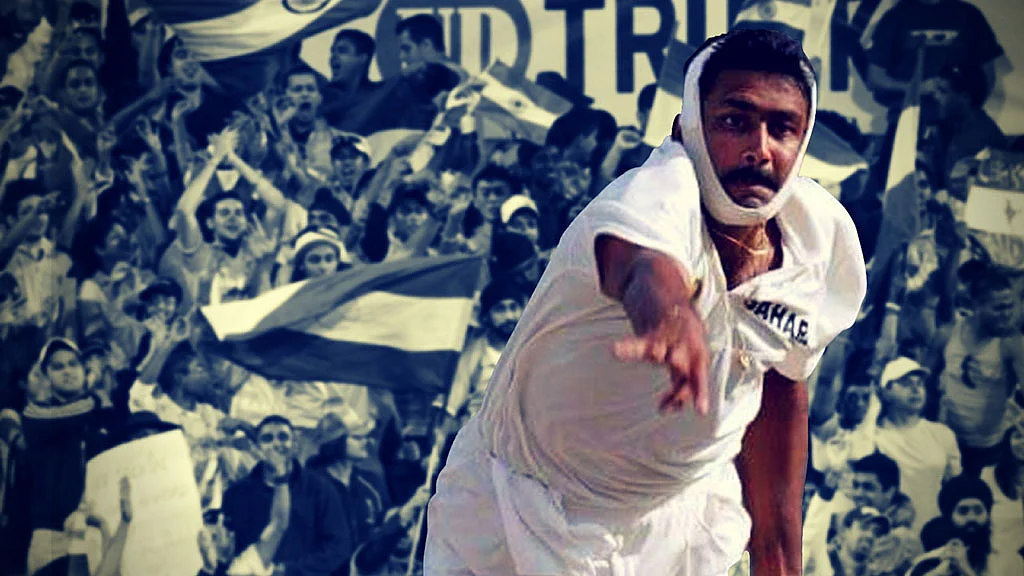 Anil Kumble bowled in the 2002 Antigua Test against West Indies with a broken jaw.