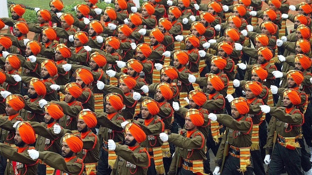 Indian soldiers from the Sikh Li regiment take part in a full dress rehearsal for Republic Day celebrations in New Delhi. (File photo: Reuters)