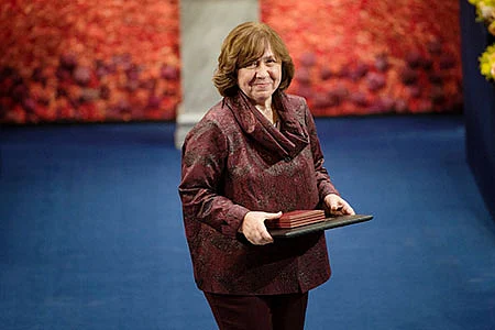 Svetlana Alexievich, a Belarusian investigative journalist and non-fiction prose writer, won the Nobel Prize for Literature in 2015. (Photo: <a href="https://www.nobelprize.org/">nobelprize.org</a>)