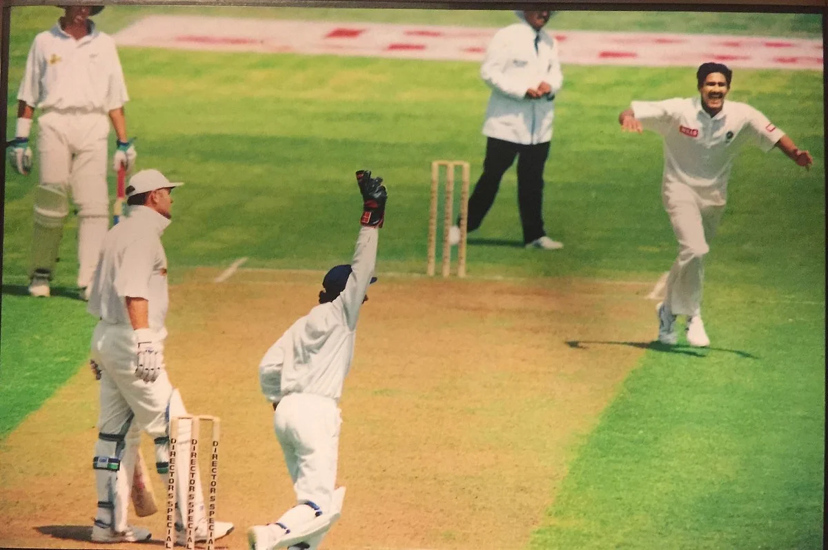 New Zealand’s Martin Crowe was Anil Kumble’s 100th wicket in October 1995