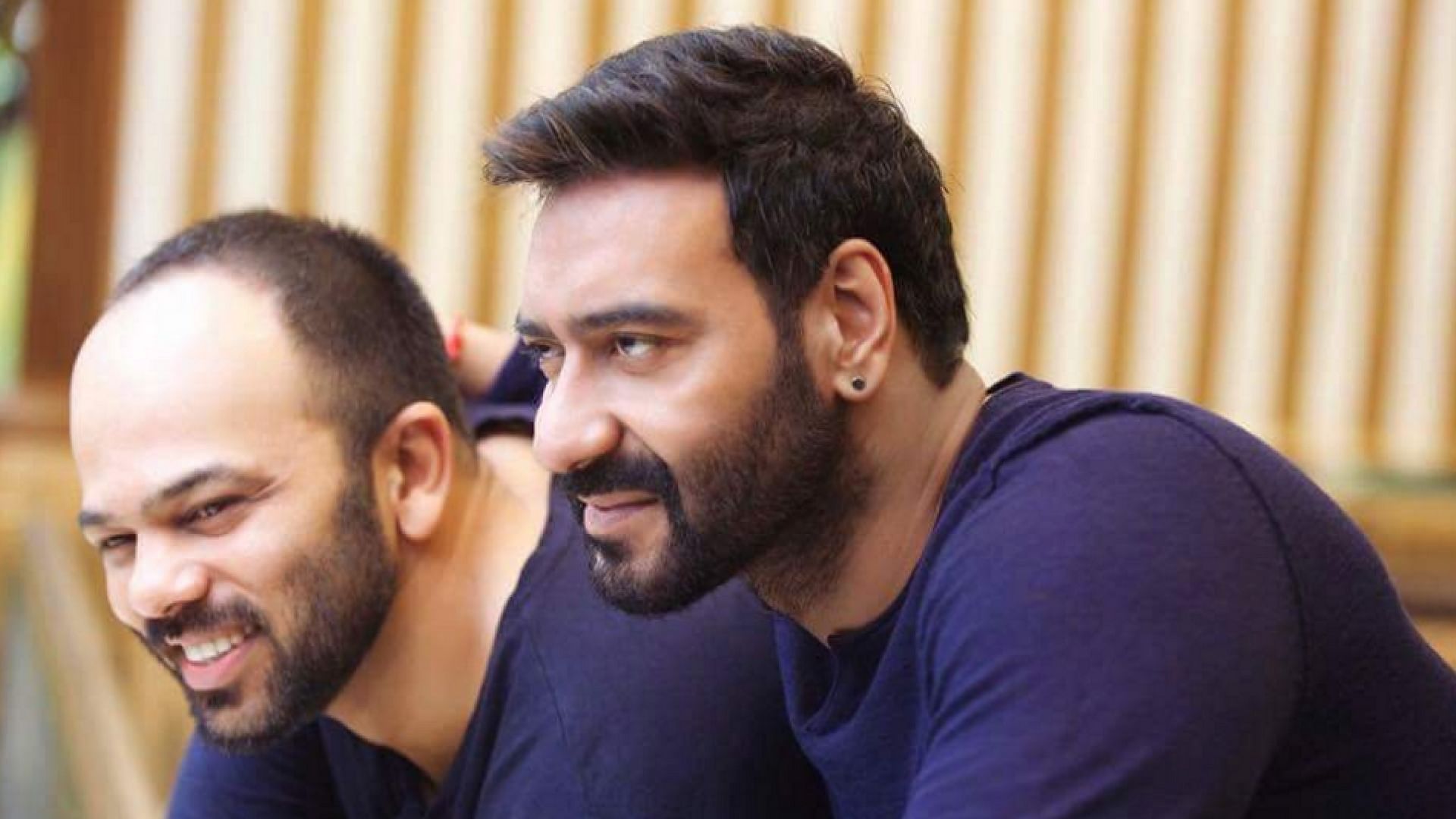Rohit Shetty and Ajay Devgn are ready for fireworks with <i>Golmaal Again</i>. (Photo Courtesy: <a href="https://twitter.com/NikhilS39081533">Twitter/@NikhilS39081533</a>)