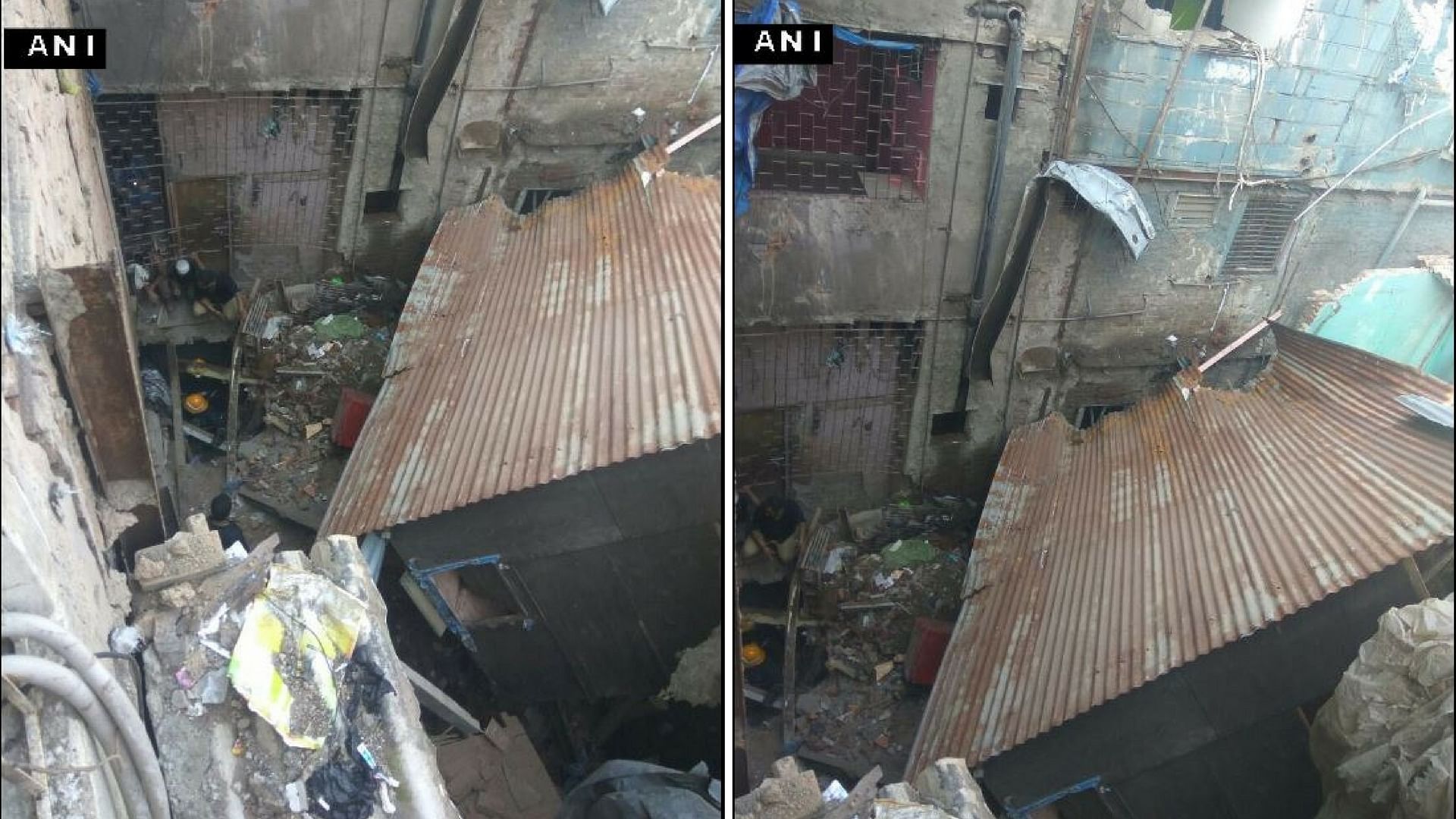 A five-storey building in a crowded Behrampada slum of Bandra East in Mumbai collapsed on Thursday. (Photo: ANI)