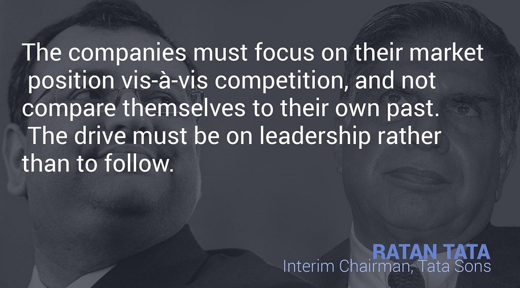 An institution must exceed the people who lead it, says Ratan Tata.