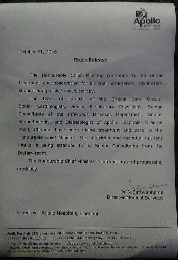 Apollo Hospital’s press release. (Photo Courtesy: Twitter/<a href="https://twitter.com/DharaniT">@DharaniT</a>)