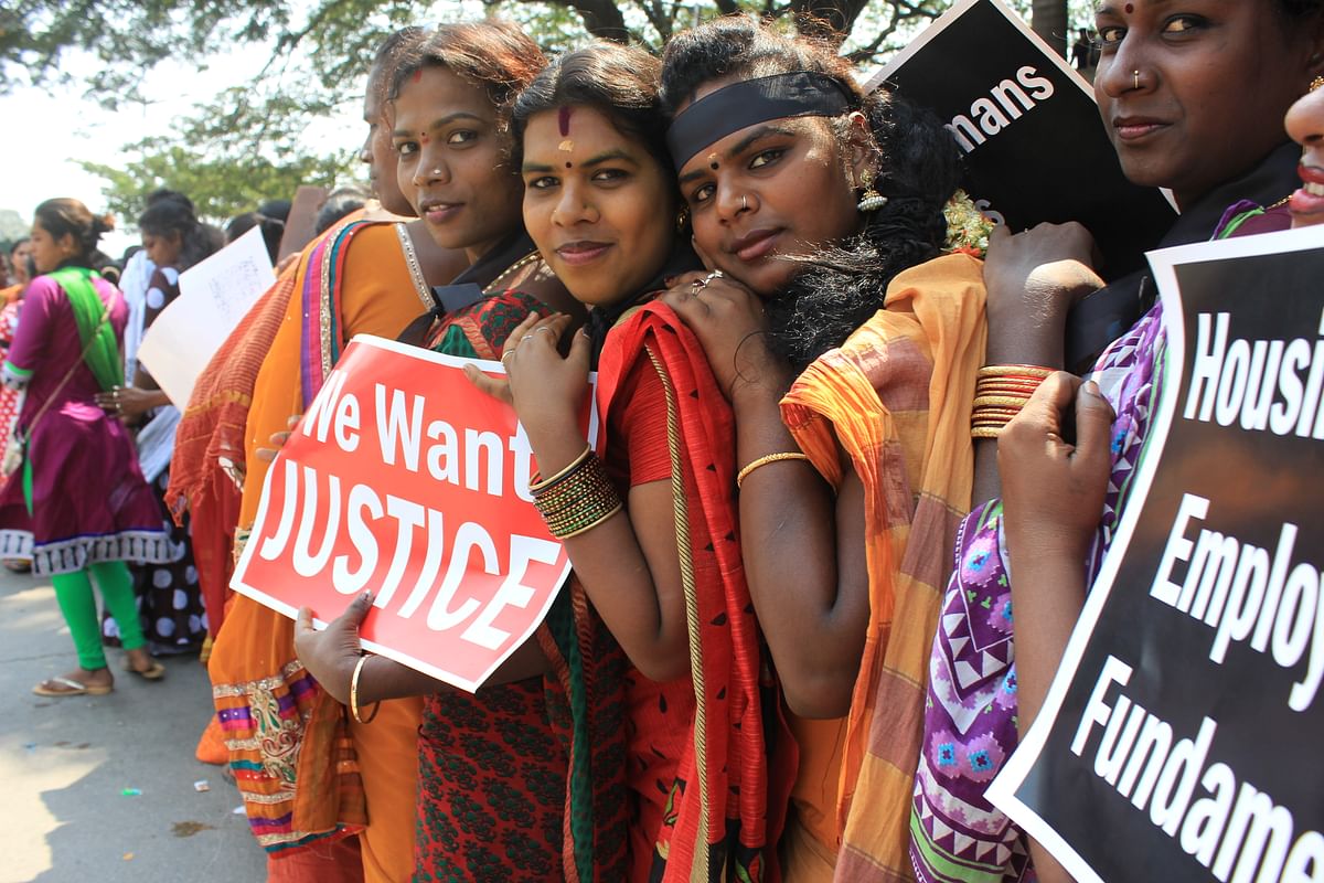 

Transgender people took to the streets in Bengaluru to raise their demands regarding the Transgender Persons Bill.