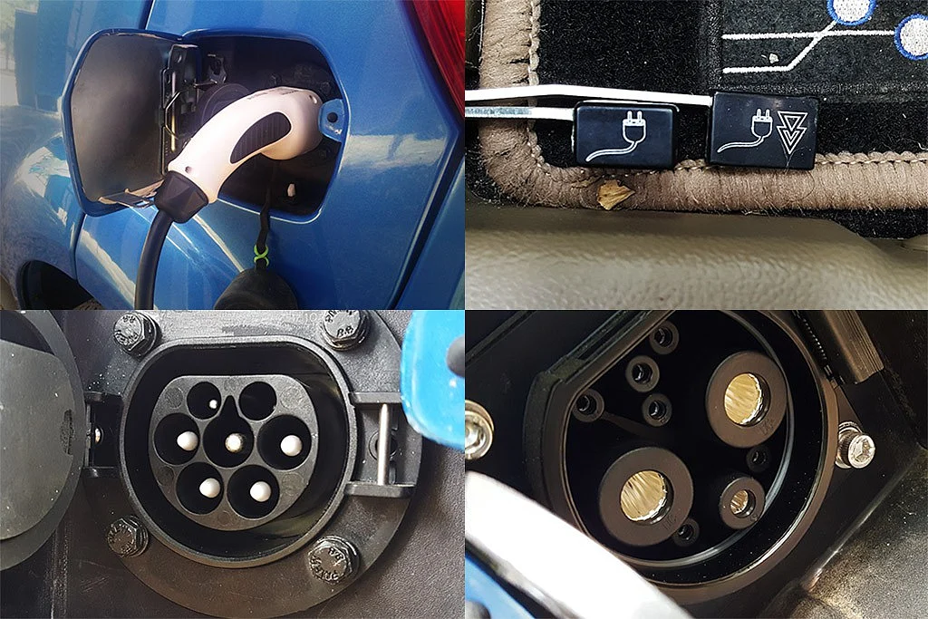 Charging socket on the Mahindra e2o Plus. (Photo Courtesy: MotorScribes)