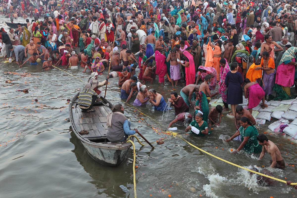 Devotees throng the river due for a religious festival. Representational Image. (Photo: iStock)