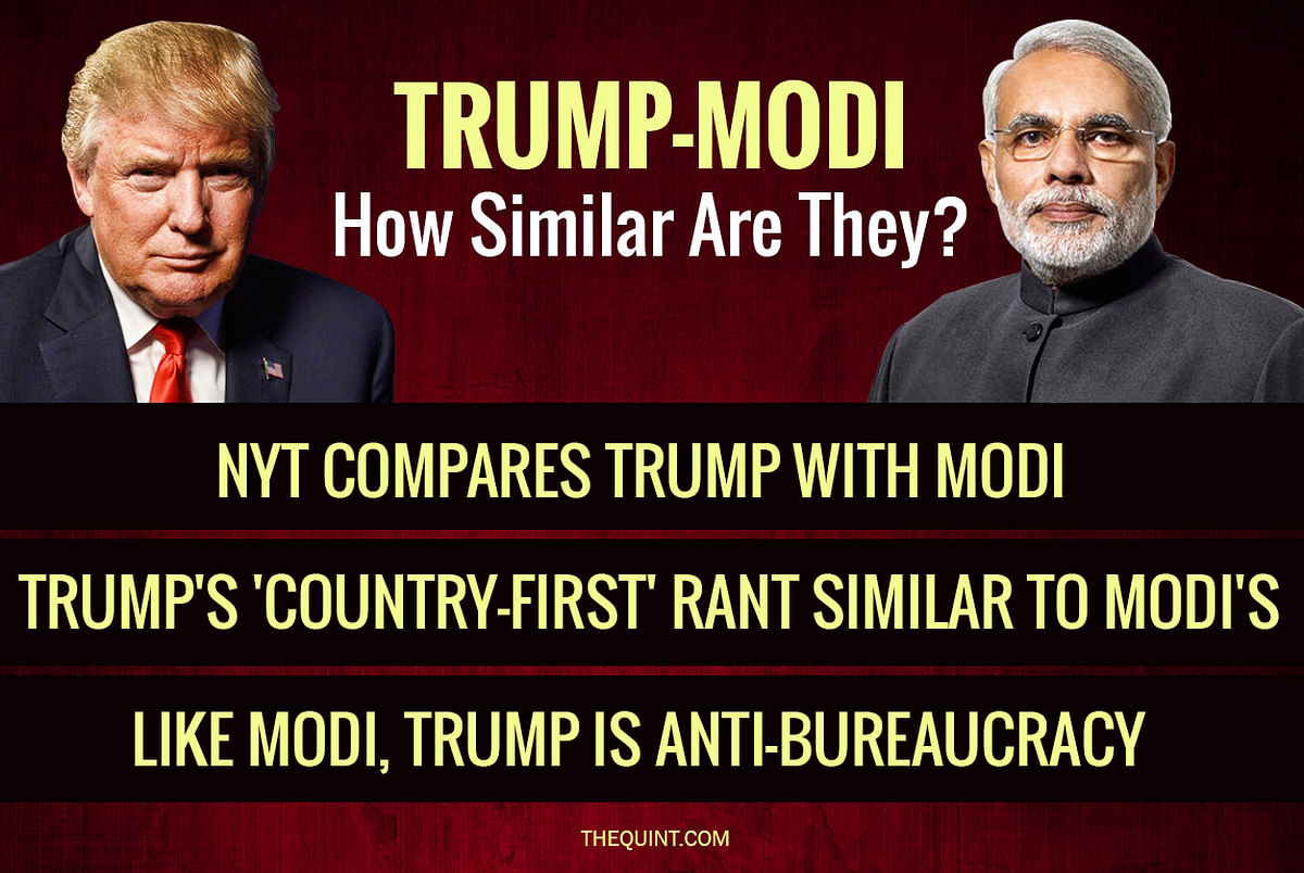 Despite both of them being right-wing politicians, Trump doesn’t mirror Modi’s politics at all, writes Shuma Raha.
