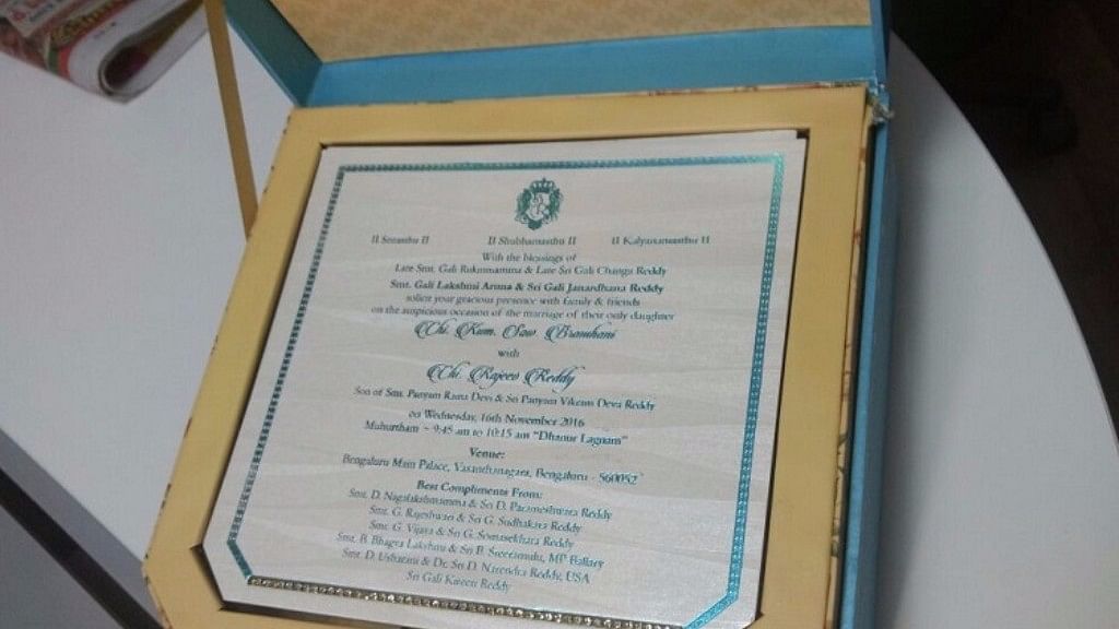 The wedding invite with a fitted LCD screen playing a video raised many eyebrows. (Photo Courtesy: <a href="http://www.thenewsminute.com/article/karnataka-billionaire-wedding-invite-has-stunned-us-silence-51594"><i>The News Minute</i></a>)