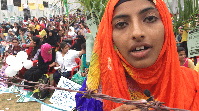 What will happen if you take your supporters and enter the men’s seating area? “They will stop us before we can enter,” Ghazala Ahmad told <b>The Quint</b>. (Photo: <b>The Quint</b>)