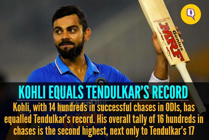 Kohli now stands fourth in the list of all-time scorers of centuries in ODIs. 