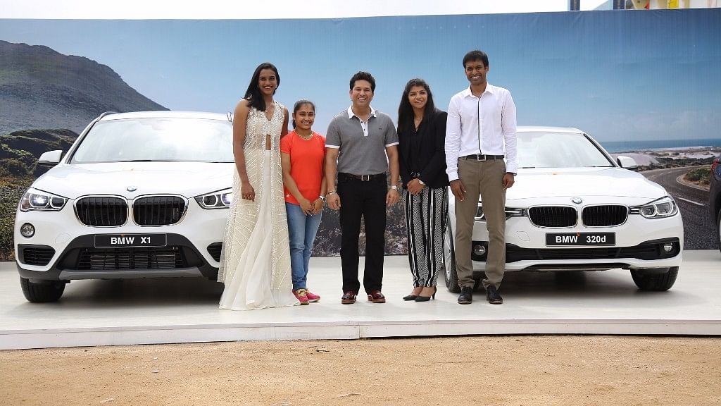 Sachin Tendulkar had presented Rio Olympics star Dipa Karmakar a BMW. (Photo: IANS)