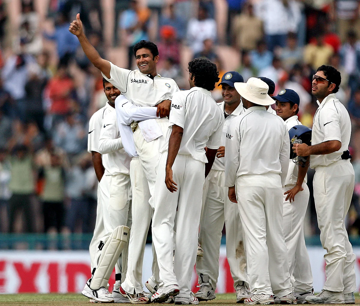 On 11 March 2006, Anil Kumble became the first Indian and only the fifth bowler in the history of Test cricket to reach the 500-wicket mark.