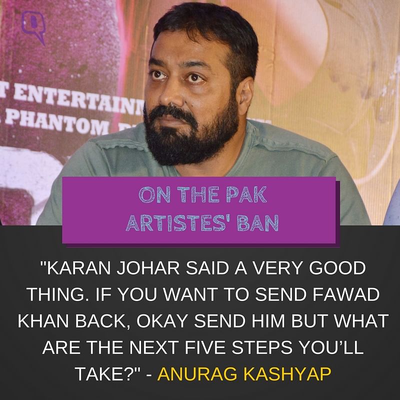Salman Khan, Karan Johar and Pahlaj Nihalani have all spoken up about the Pakistani artistes’ ban. 