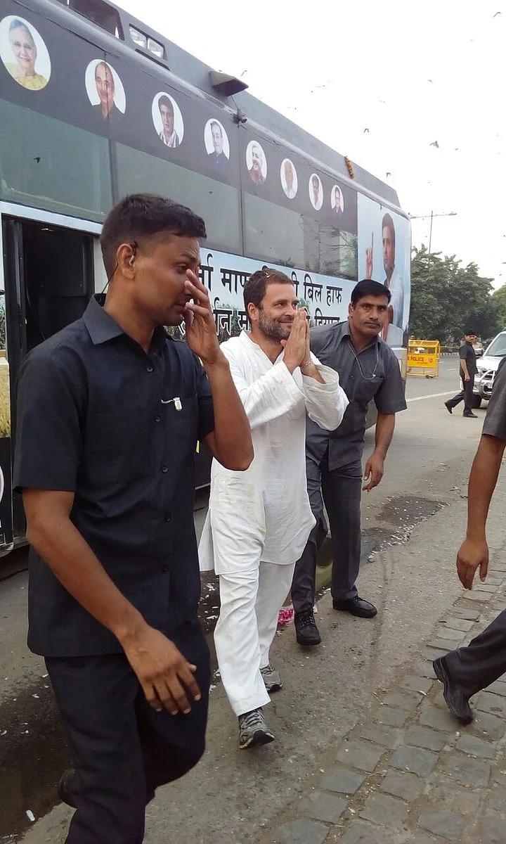 Congress Vice-President Rahul Gandhi in New Delhi on Thursday, 6 October 2016. (Photo Courtesy: Twitter/<a href="https://twitter.com/INCIndia/status/783982324627091456">@OfficeofRG</a>)
