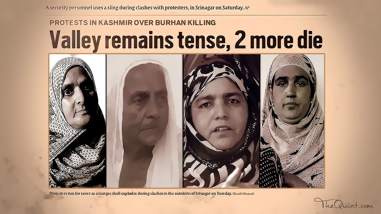 Meet the four mothers who lost their sons and only financial support to the recent Kashmir unrest. (Photo: <b>The Quint</b>)