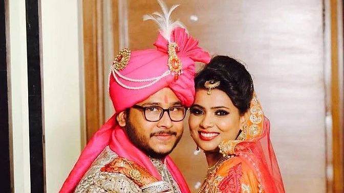 Pratibha Gautam with husband Manu Abhishek. (Photo Courtesy: Facebook/<a href="https://www.facebook.com/pratibha.gautam.98">PratibhaGautam</a>)