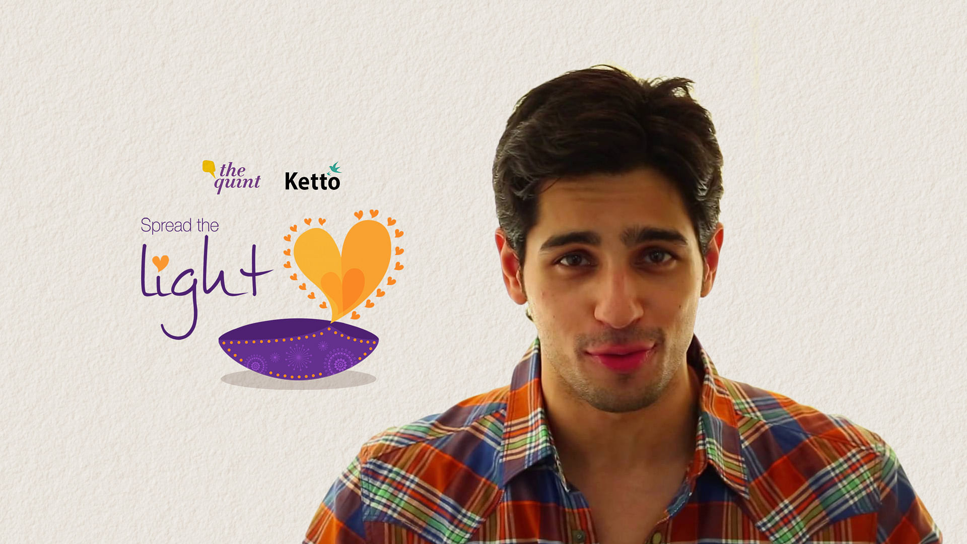 Sidharth Malhotra says this Diwali, do good be good (Photo: Altered by The Quint)