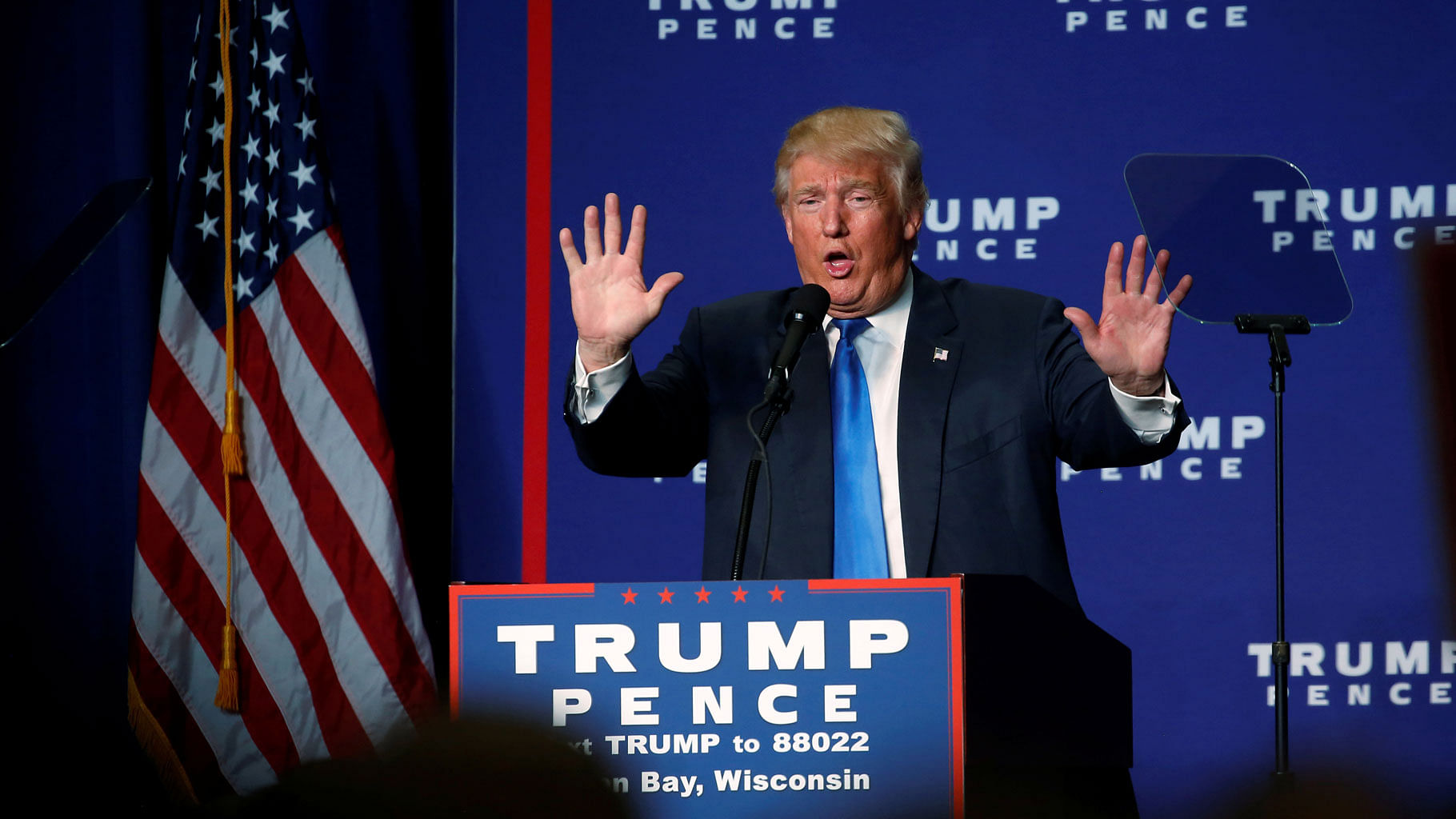 Republican presidential nominee Donald Trump holds a campaign rally in Green Bay, Wisconsin, U.S. (Photo: Reuters)