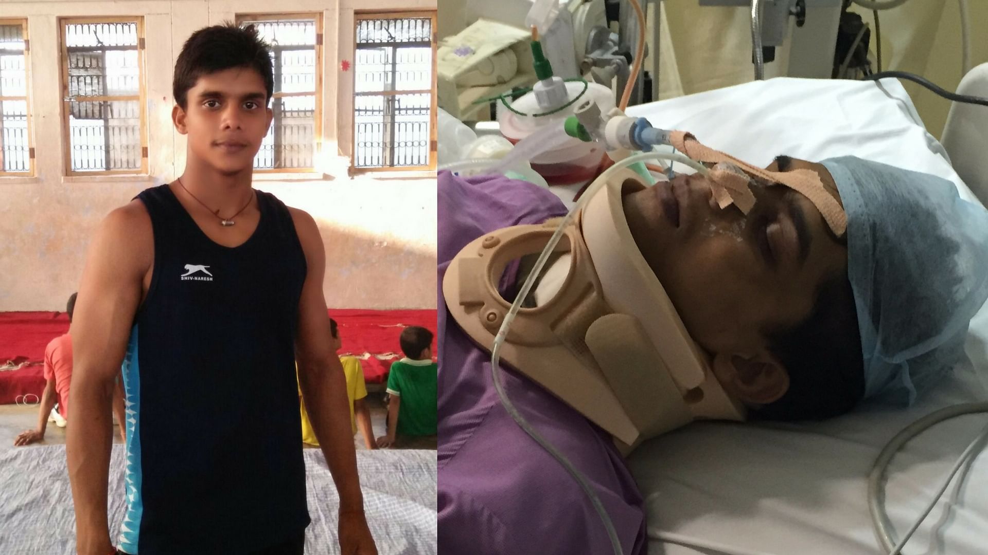 Aspiring national-level gymnast Brijesh Yadav is battling for life and needs your help. (Photo: <b>The Quint</b>)