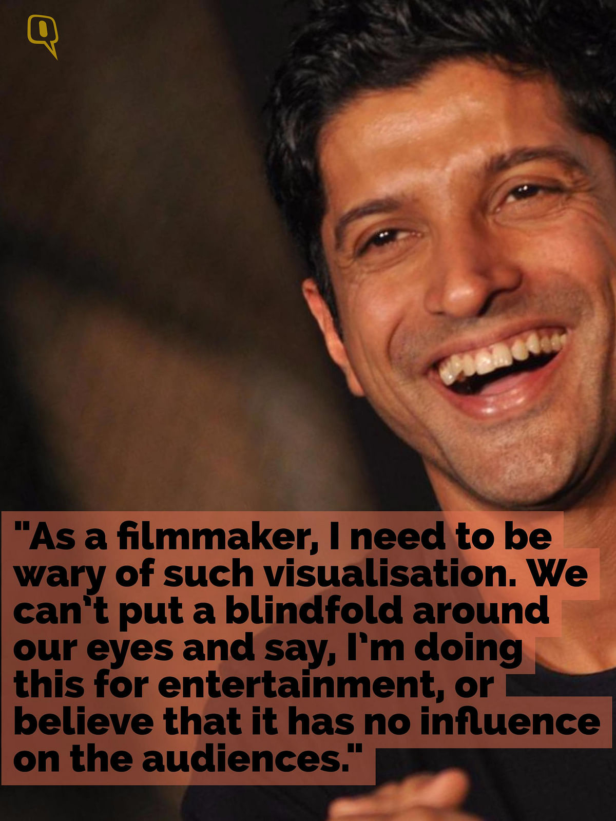 Farhan Akhtar points out the purpose of cinema as being more than just a form of entertainment.