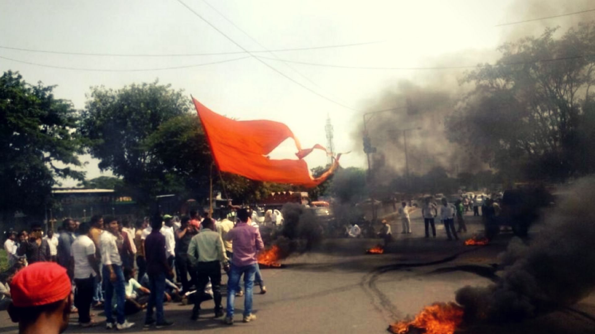 Protests on the Mumbai-Nashik highway. Image for representational purpose. (Photo Courtesy: Twitter/<a href="https://twitter.com/abhic4ever">@abhic4ever</a>)