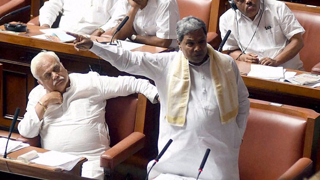 Karnataka CM Siddaramaiah during Special Assembly session in Bengaluru.&nbsp;