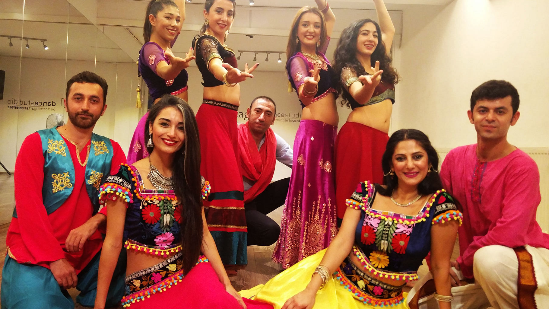 Irmak Eynic and Sabriye Kavuncu’s (centre) started a Bollywood only dancing group in Istanbul, Turkey. (Photo: Parul Agrawal/The Quint)