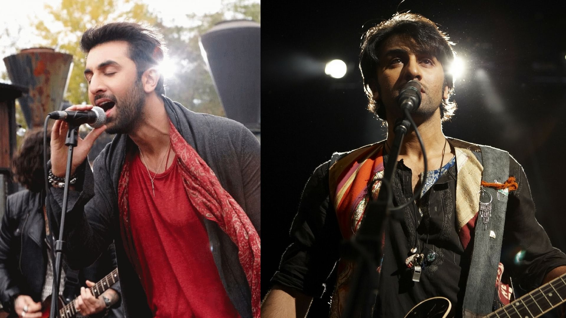 Ranbir in <i>ADHM</i> and Ranbir in <i>Rockstar</i>. Spot the difference! (Photo Courtesy: YouTube Screen Grab)