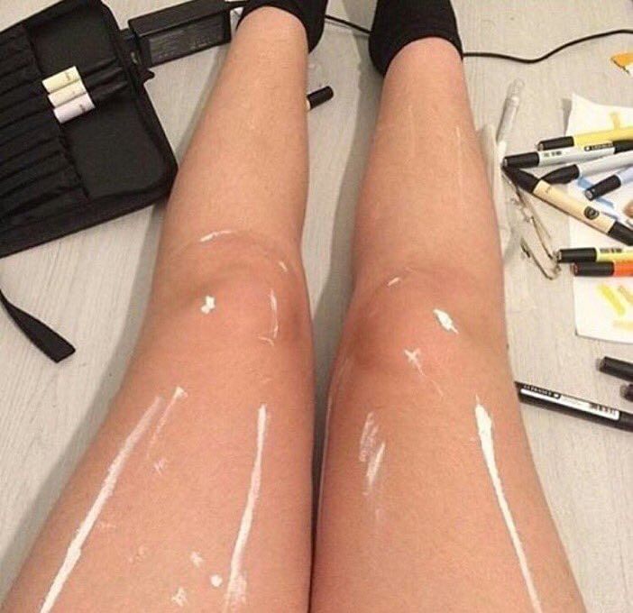 How did these shiny legs get so damn shiny?! The internet took a while to figure it out.