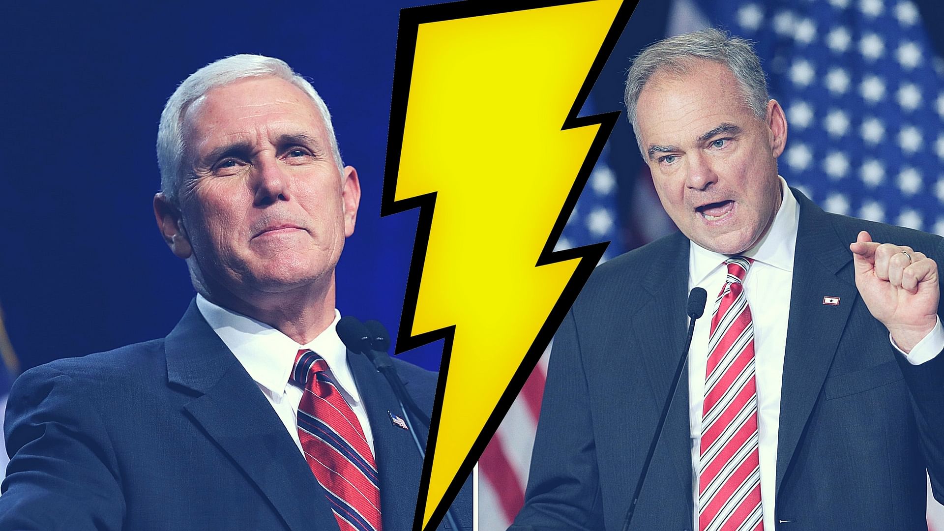 Republican Mike Pence and Democrat Tim Kaine will debate each other on Tuesday night in the US. (Photo: AP/Altered by <b>The Quint</b>)