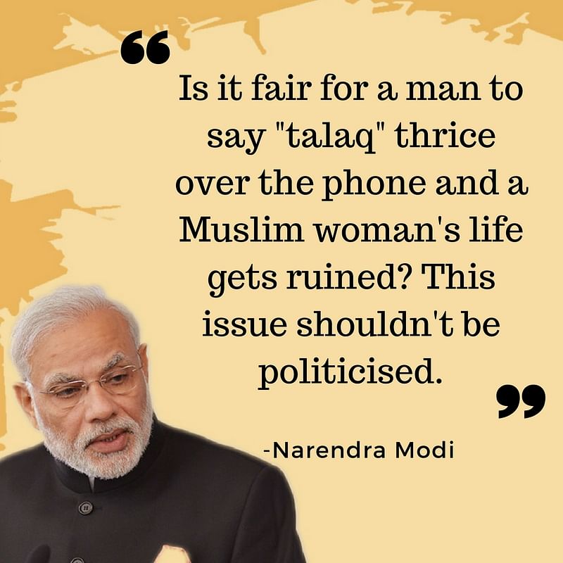 Modi raking up triple talaq hints at a self-imposed notion of nationalism by the RSS, writes Nilanjan Mukhopadhyay.