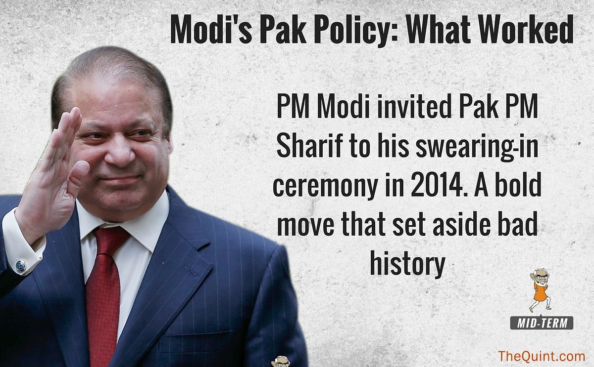 A look at Prime Minister Narendra Modi’s diplomatic moves concerning Pakistan in the first half of his term.