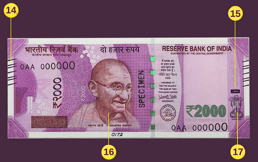 Unique security features in the new Rs 2,000 note will make it hard to fake. 