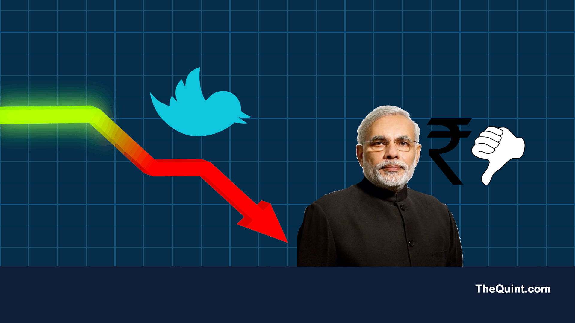 PM Modi’s social following takes a toll. (Photo: <b>The Quint</b>)
