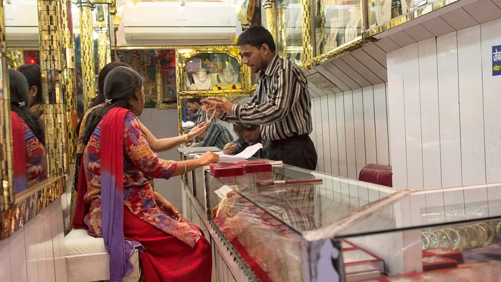 

Customers at a jewellery shop in Delhi. (Photo: iStock)
