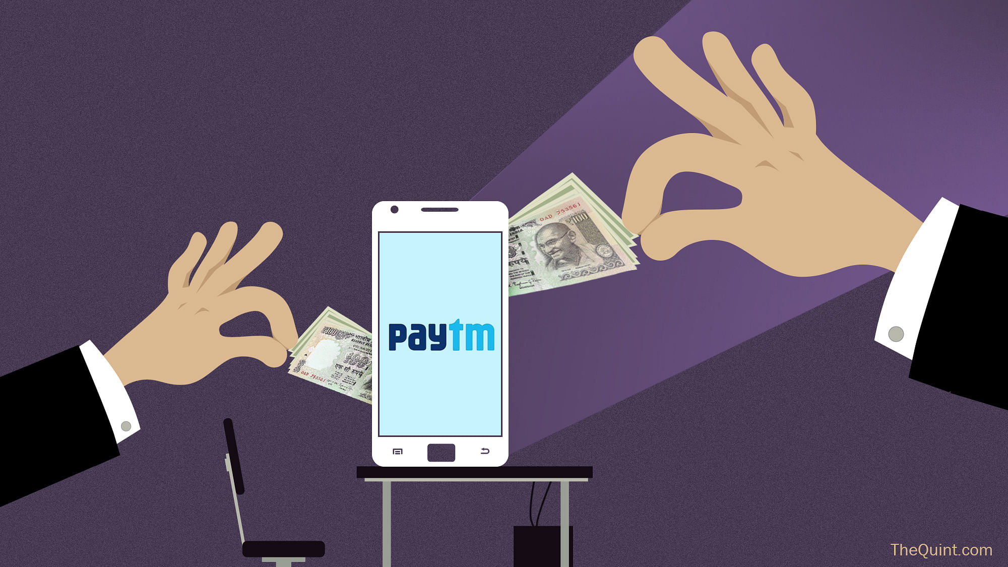 Chinese e-commerce giant Alibaba has a 40 percent stake  in Paytm’s parent company. (Photo: <b>The Quint</b>)