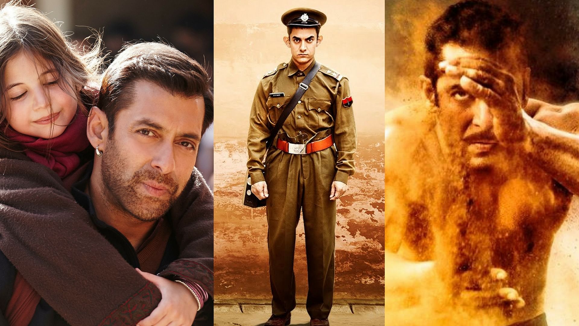 Salman Khan and Aamir Khan have given blockbuster hits with <i>Bajrangi Bhaijaan, PK</i> and <i>Sultan</i> at the box office. (Photo: Twitter/altered by <b>The Quint</b>)