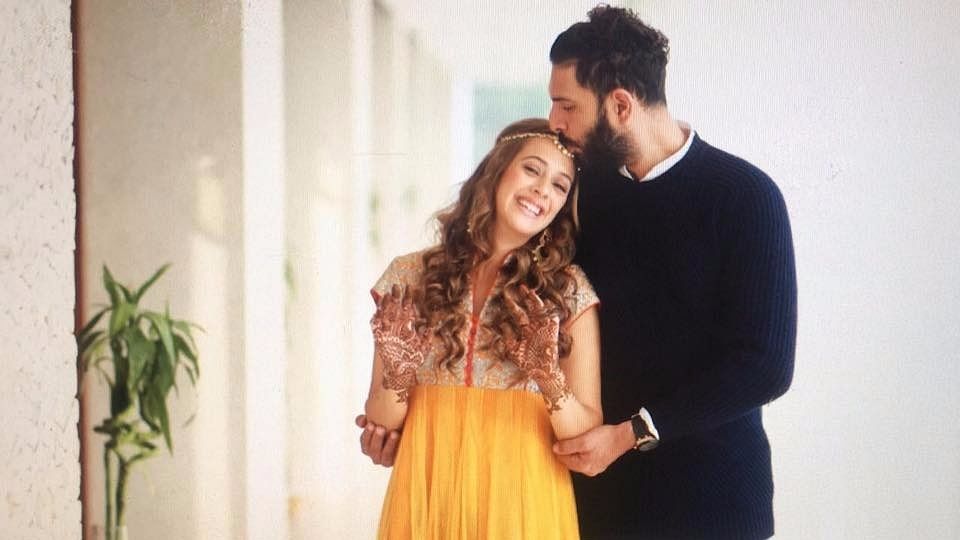 Yuvraj Singh and Hazel Keech’s wedding celebrations are spread over three locations. (Photo Courtesy: Facebook/<a href="https://www.facebook.com/yuvirajsinghofficial/photos/a.208650479253.162237.134771819253/10154728486639254/?type=3&amp;theater">@yuvrajsinghofficial</a>)