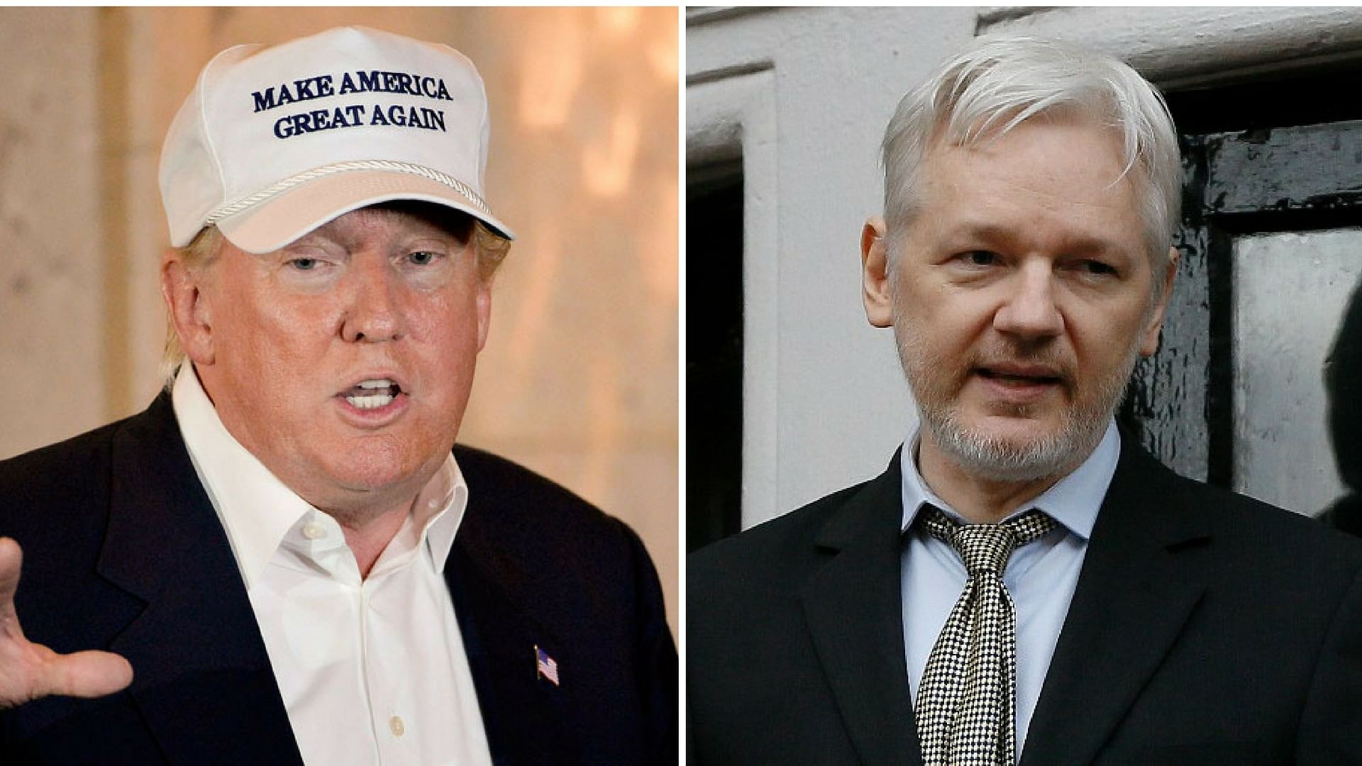 US President-elect Donald Trump and Wikileaks founder as Julian Assange. (Photo: AP)