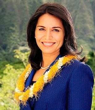 Gabbard represents a constituency in Hawaii and is not of Indian descent, but a second-generation Hindu by religion.