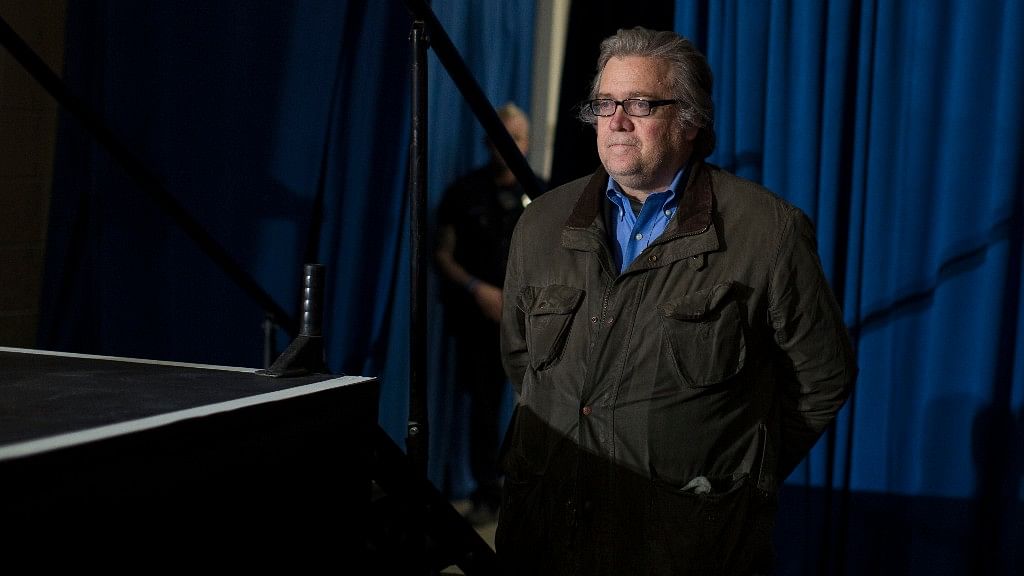 Stephen Bannon, campaign CEO for President-elect Donald Trump, leaves Trump Tower in New York. (Photo: AP)